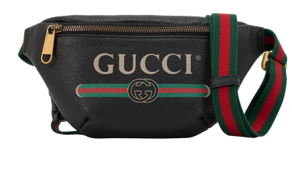 Small Logo Belt Bag, &pound;480, Handbags, Black, Leather, Front view